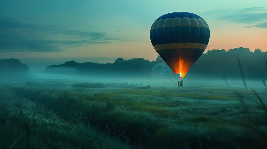 Small lift lending loan tier illustrated by a hot air balloon lifting off at dawn